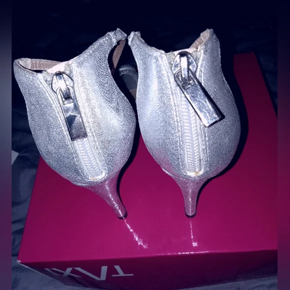 Glamorous Silver Strappy High Heels - Picture 3 of 3